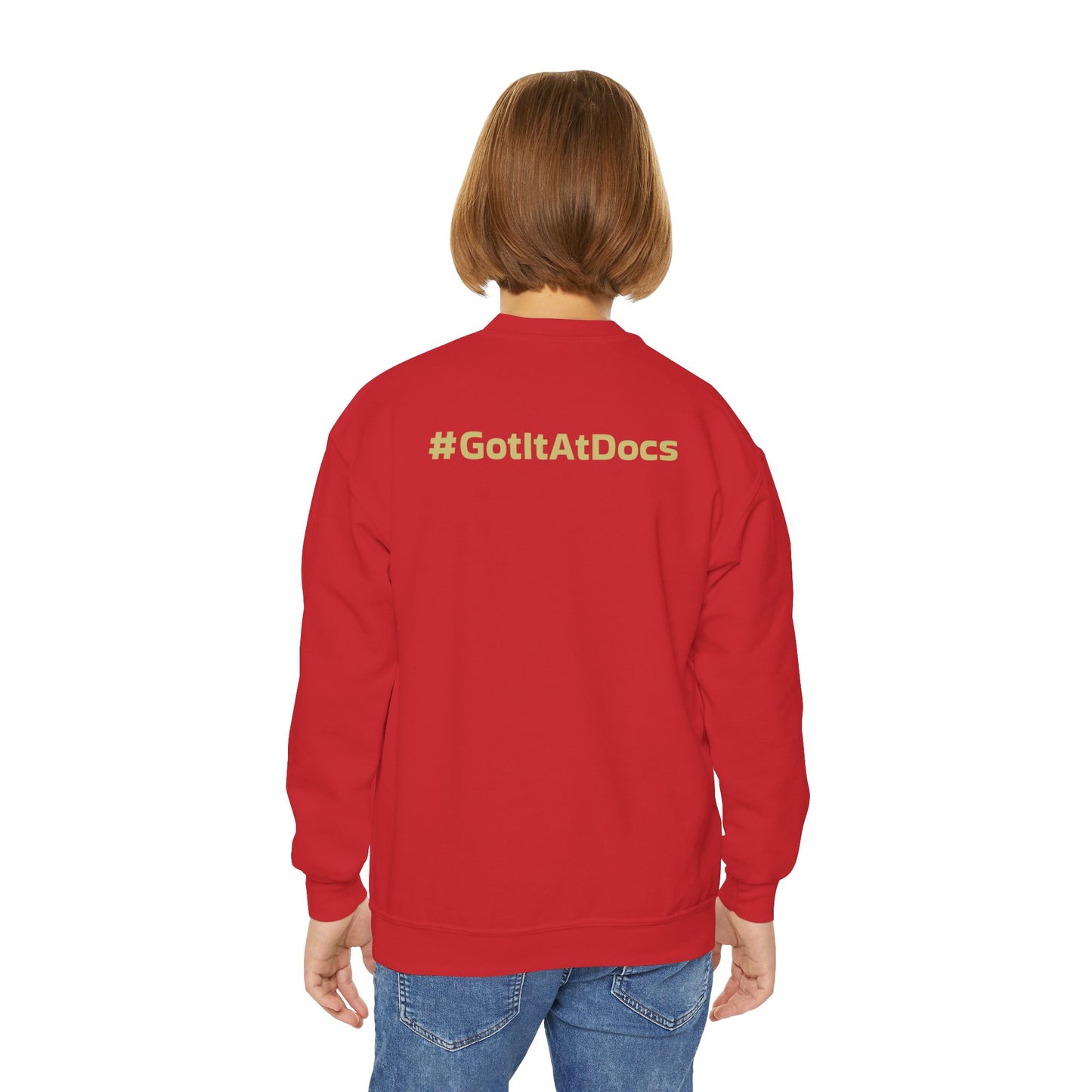 Youth Doc's Open Box Logo Crewneck Sweatshirt — Classic Company Logo