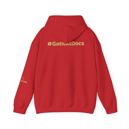 Doc's Open Box Hoodie — Gold Logo Pullover