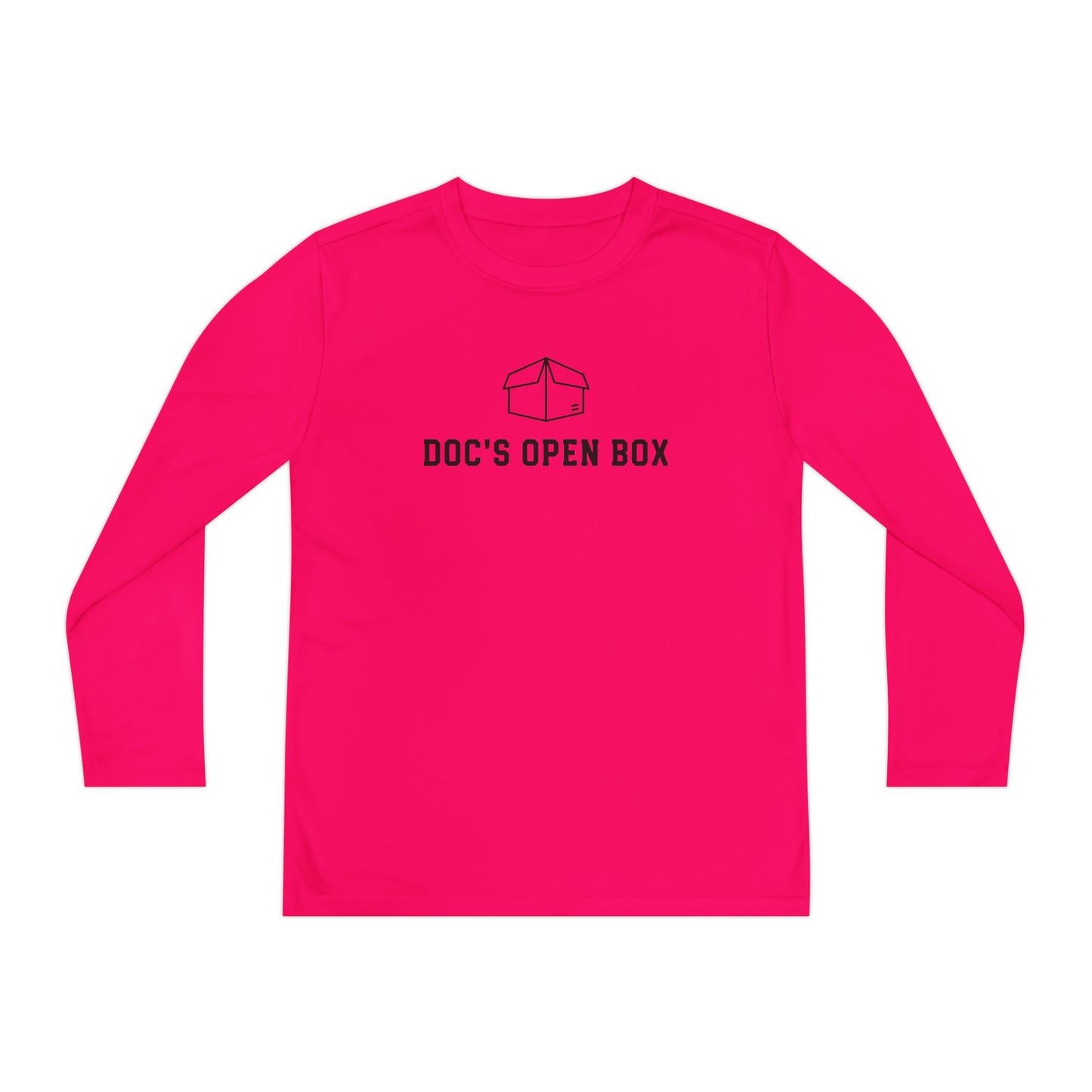 Youth Long Sleeve Tee — "Doc's Open Box" Logo with #GotItAtDocs Back