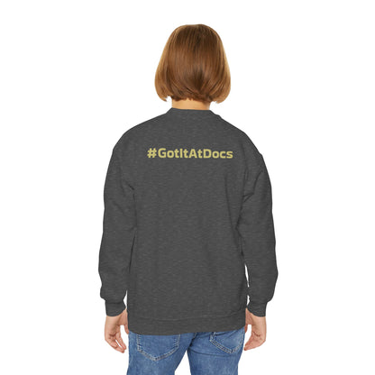 Youth Doc's Open Box Logo Crewneck Sweatshirt — Classic Company Logo