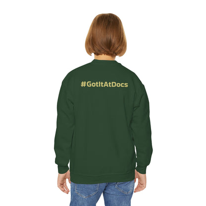 Youth Doc's Open Box Logo Crewneck Sweatshirt — Classic Company Logo