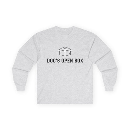 Doc's Open Box Long Sleeve Tee — #GotItAtDocs Casual Logo Shirt