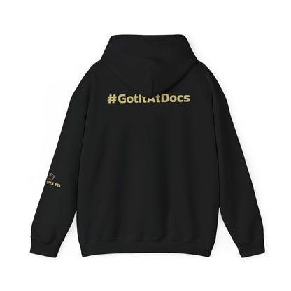Doc's Open Box Hoodie — Gold Logo Pullover