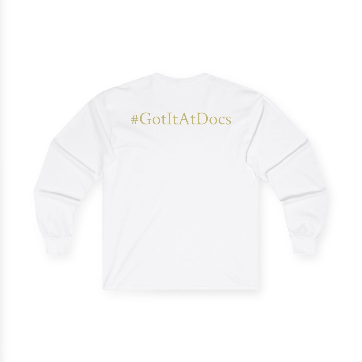 Doc's Open Box Long Sleeve Tee — #GotItAtDocs Casual Logo Shirt