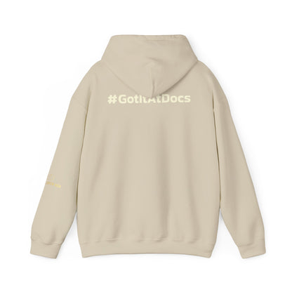 Doc's Open Box Hoodie — Gold Logo Pullover