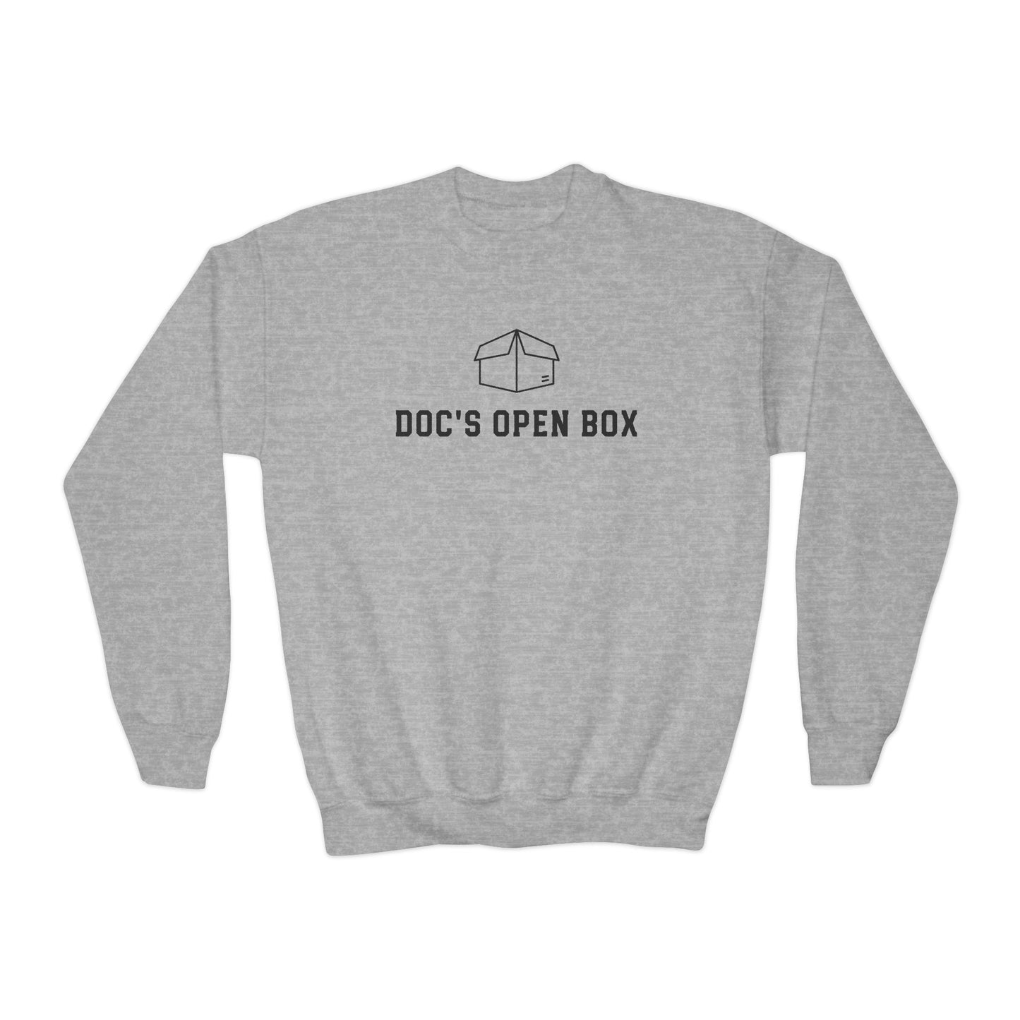 Youth Doc's Open Box Logo Crewneck Sweatshirt — Classic Company Logo