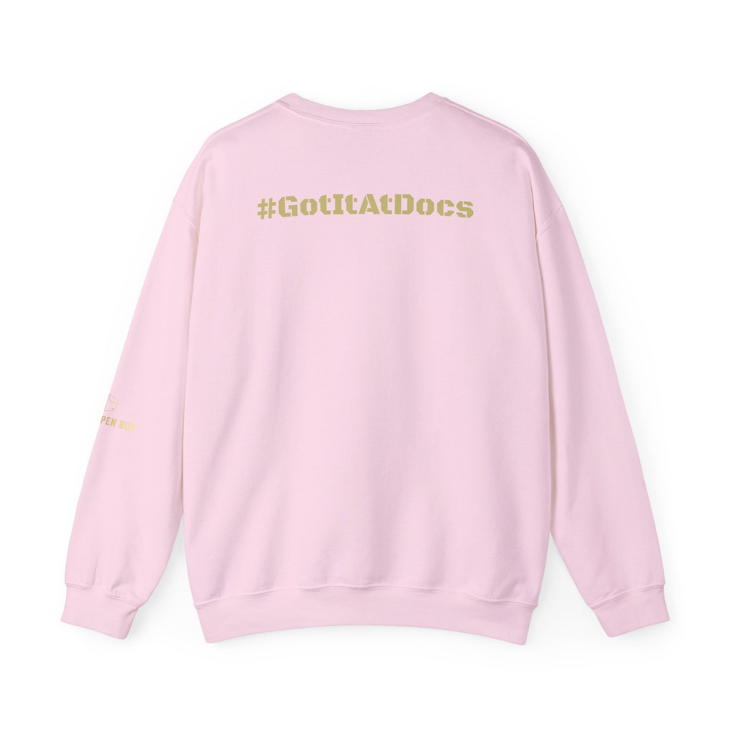 Crewneck Sweatshirt — "Resting Grinch Face" Front & #GotItAtDocs Back Holiday Pullover