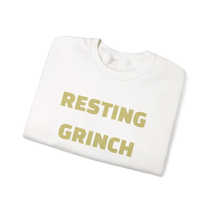 Crewneck Sweatshirt — "Resting Grinch Face" Front & #GotItAtDocs Back Holiday Pullover