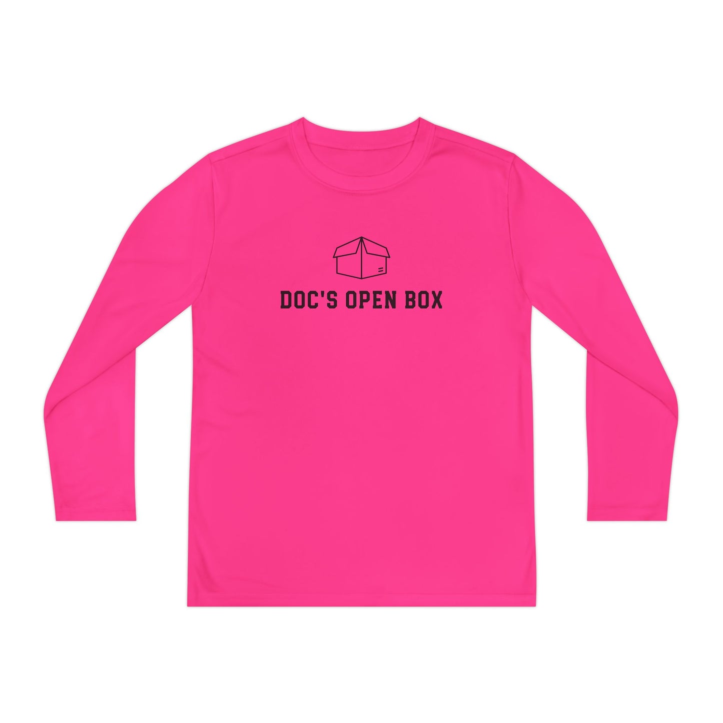 Youth Long Sleeve Tee — "Doc's Open Box" Logo with #GotItAtDocs Back