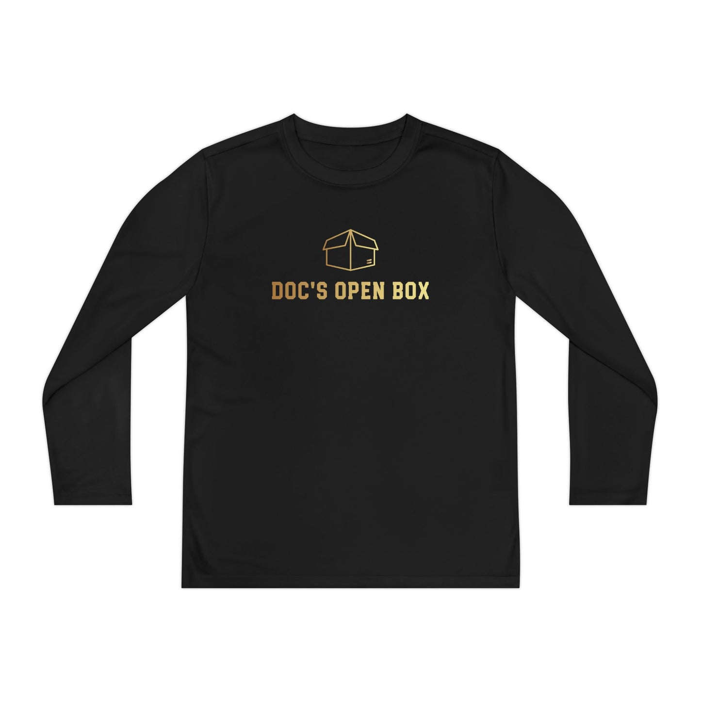 Youth Long Sleeve Tee — "Doc's Open Box" Logo with #GotItAtDocs Back