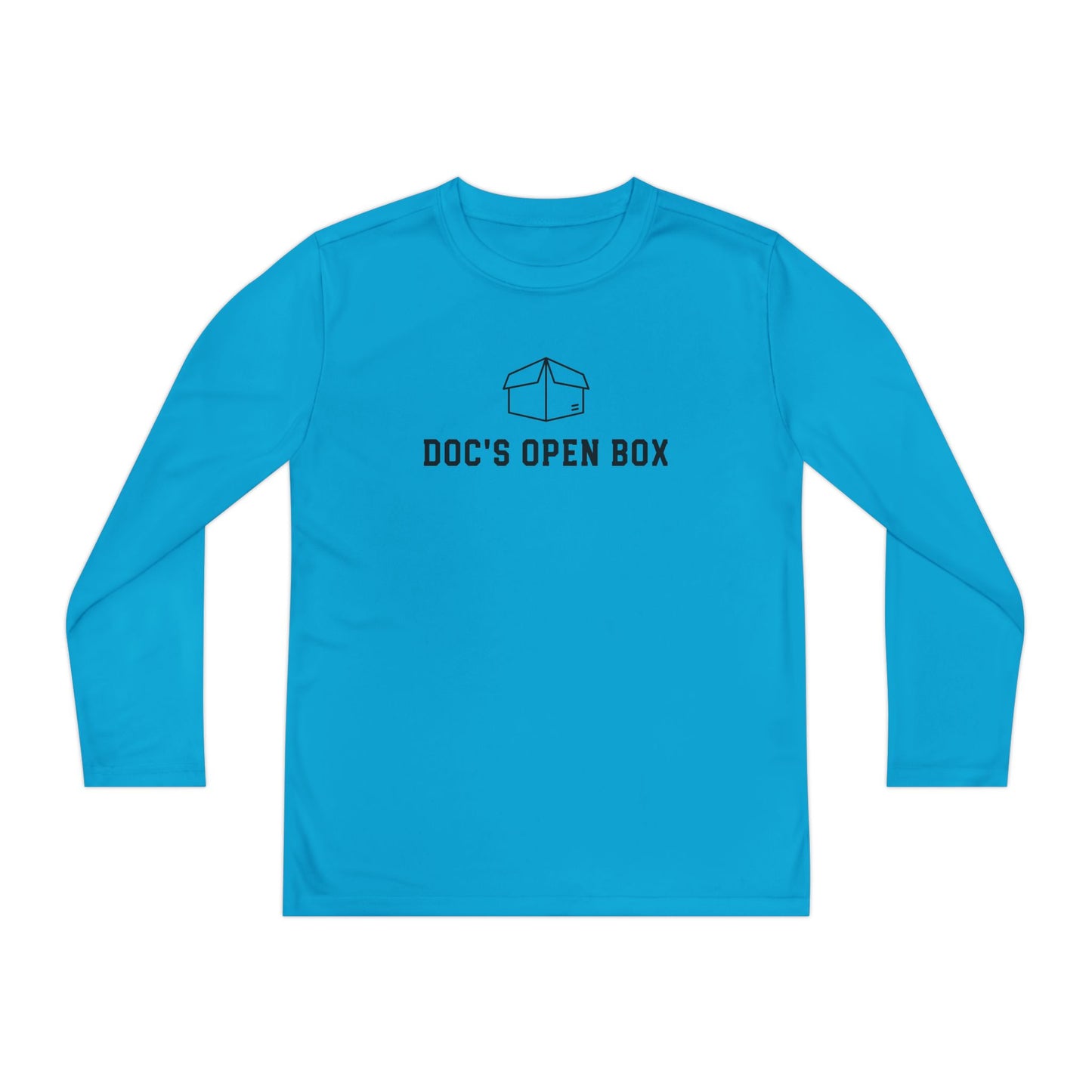Youth Long Sleeve Tee — "Doc's Open Box" Logo with #GotItAtDocs Back
