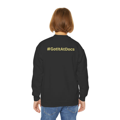 Youth Doc's Open Box Logo Crewneck Sweatshirt — Classic Company Logo