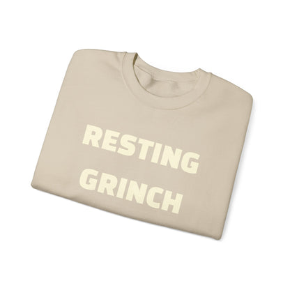 Crewneck Sweatshirt — "Resting Grinch Face" Front & #GotItAtDocs Back Holiday Pullover