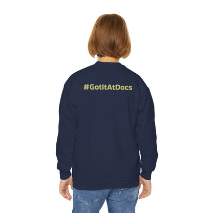Youth Doc's Open Box Logo Crewneck Sweatshirt — Classic Company Logo