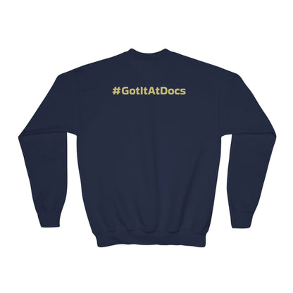 Youth Doc's Open Box Logo Crewneck Sweatshirt — Classic Company Logo