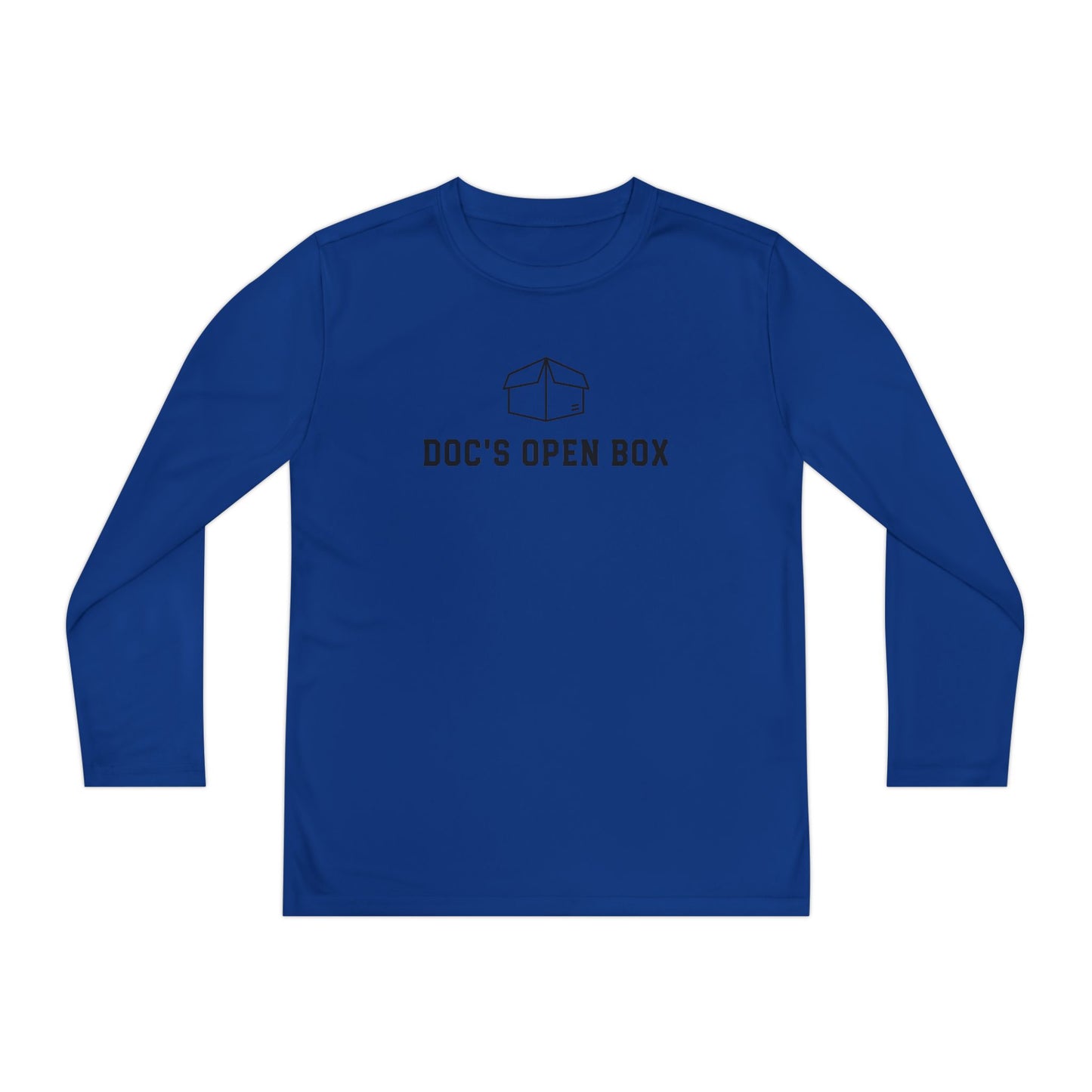 Youth Long Sleeve Tee — "Doc's Open Box" Logo with #GotItAtDocs Back
