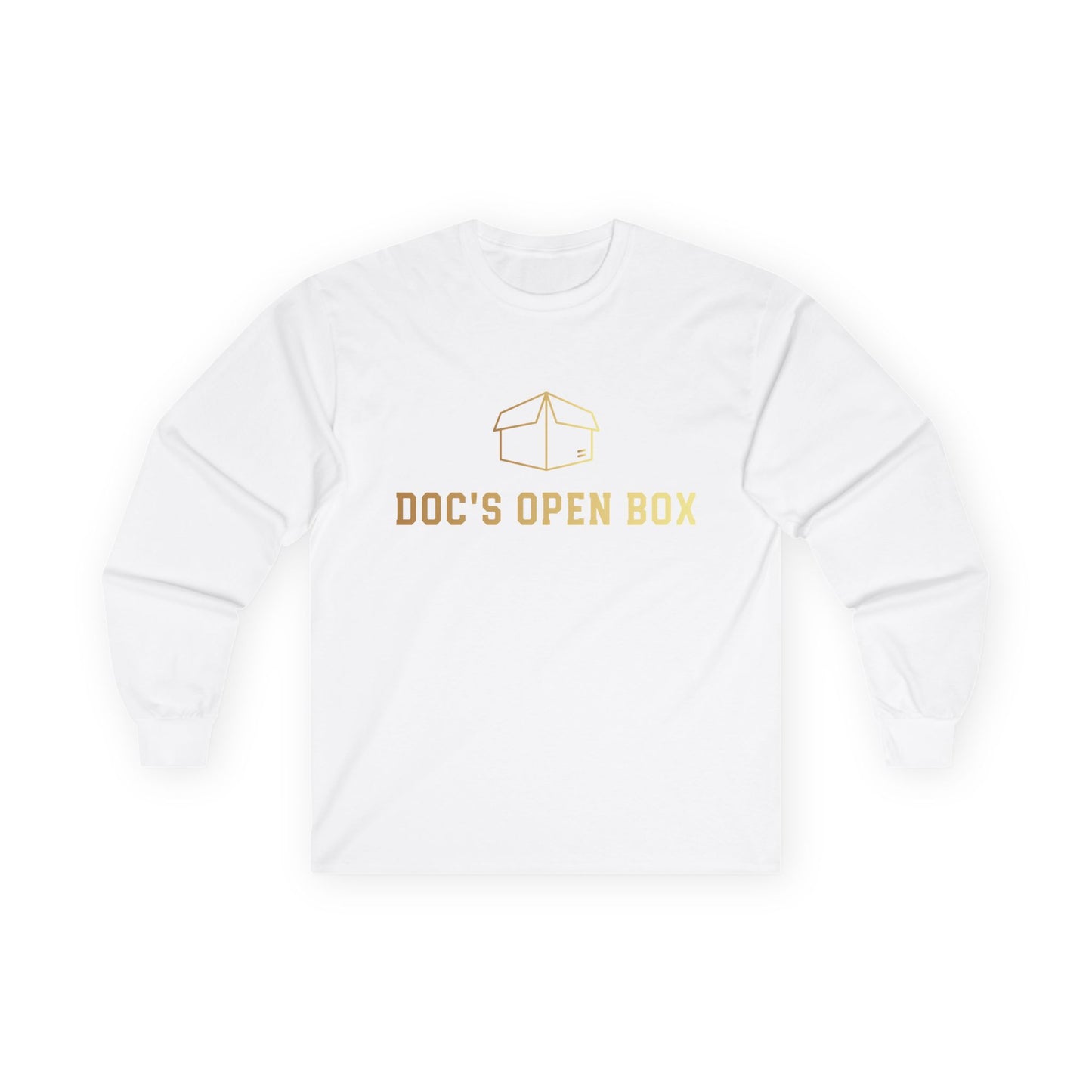 Doc's Open Box Long Sleeve Tee — #GotItAtDocs Casual Logo Shirt