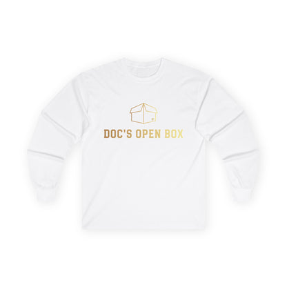 Doc's Open Box Long Sleeve Tee — #GotItAtDocs Casual Logo Shirt