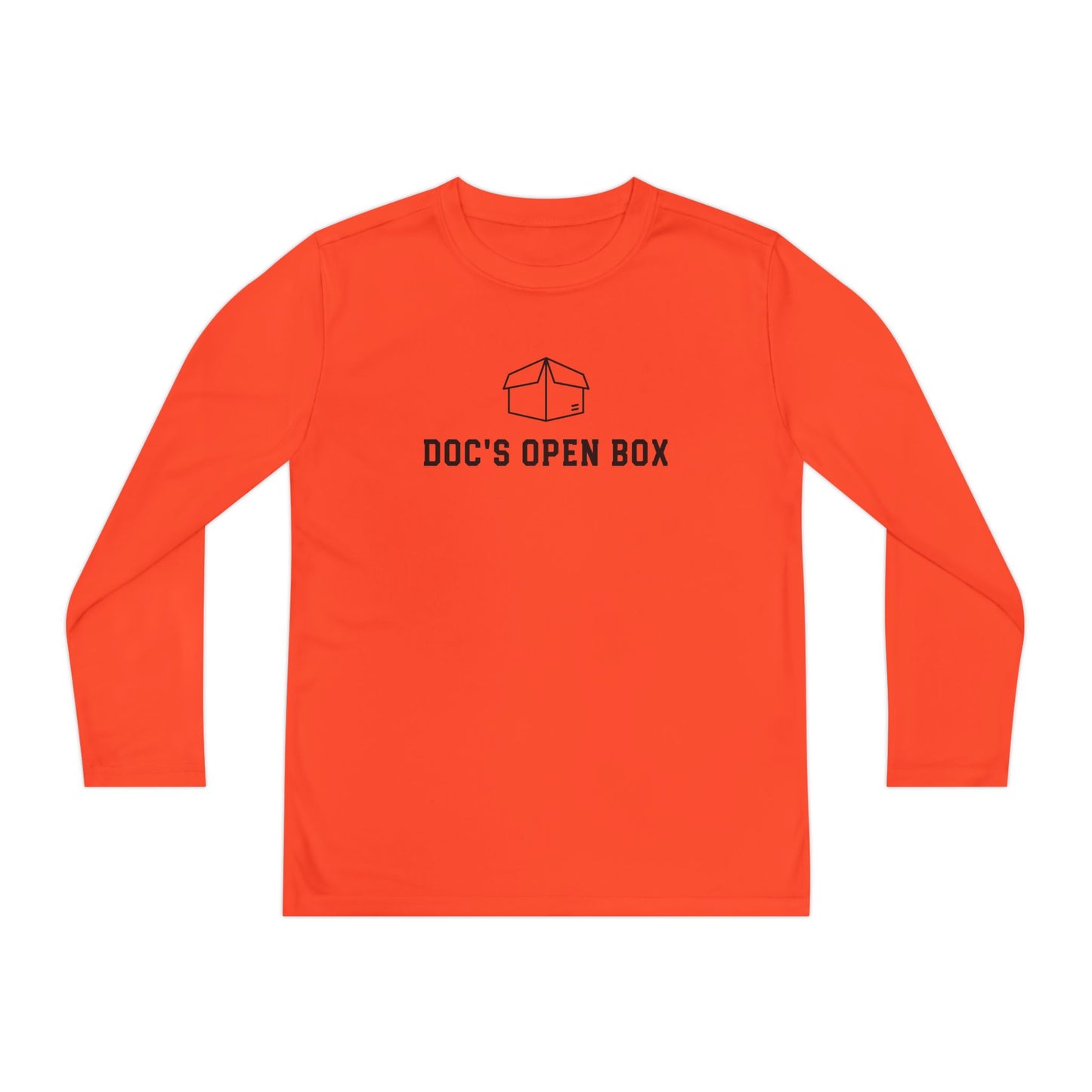 Youth Long Sleeve Tee — "Doc's Open Box" Logo with #GotItAtDocs Back