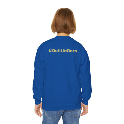 Youth Doc's Open Box Logo Crewneck Sweatshirt — Classic Company Logo