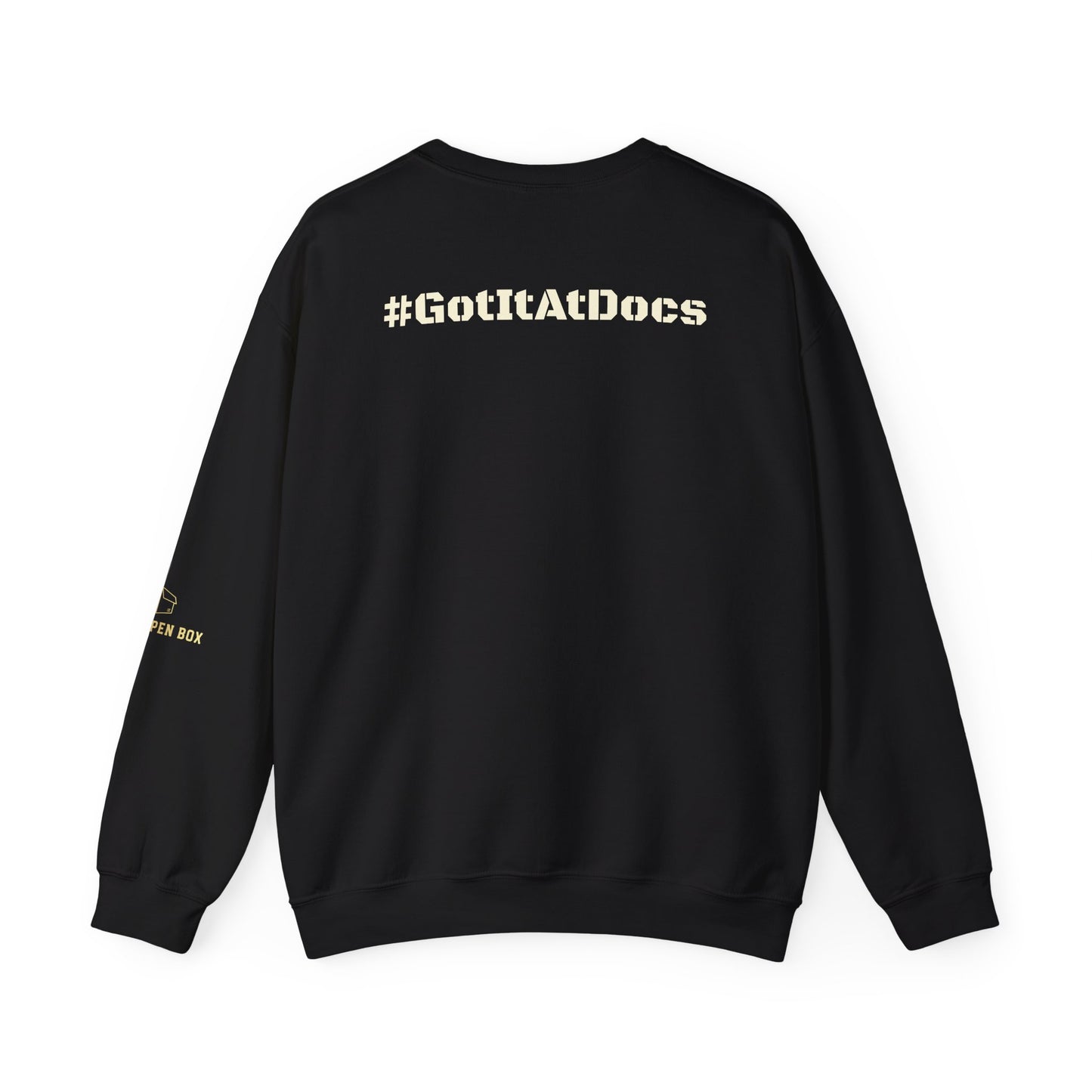 Crewneck Sweatshirt — "Resting Grinch Face" Front & #GotItAtDocs Back Holiday Pullover