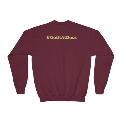 Youth Doc's Open Box Logo Crewneck Sweatshirt — Classic Company Logo