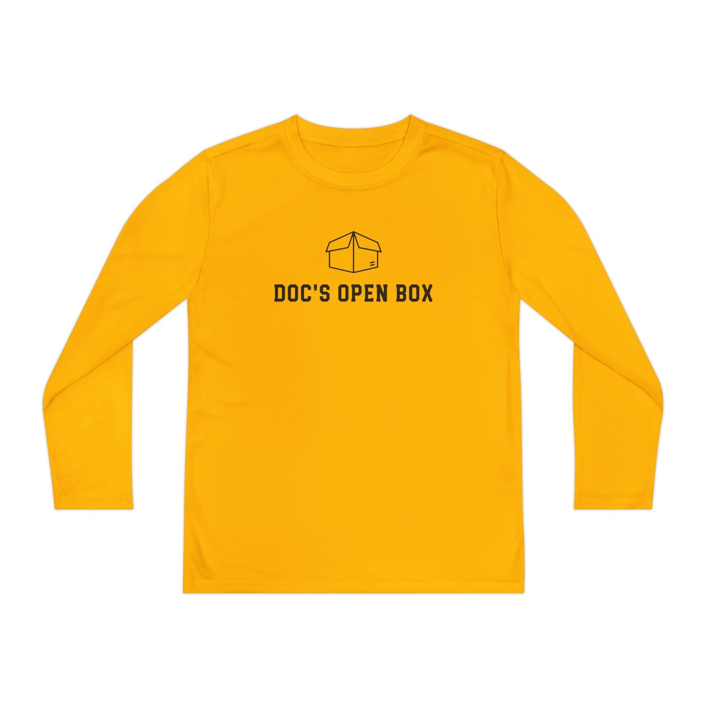 Youth Long Sleeve Tee — "Doc's Open Box" Logo with #GotItAtDocs Back