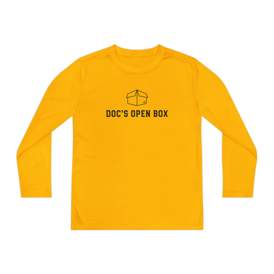 Youth Long Sleeve Tee — "Doc's Open Box" Logo with #GotItAtDocs Back