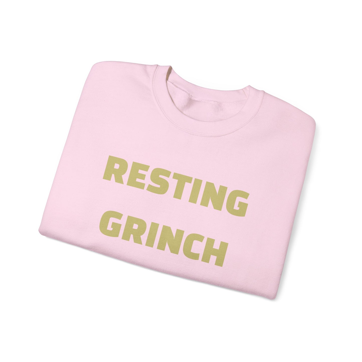 Crewneck Sweatshirt — "Resting Grinch Face" Front & #GotItAtDocs Back Holiday Pullover