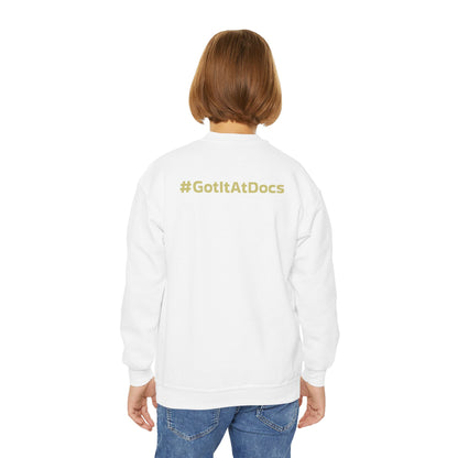 Youth Doc's Open Box Logo Crewneck Sweatshirt — Classic Company Logo