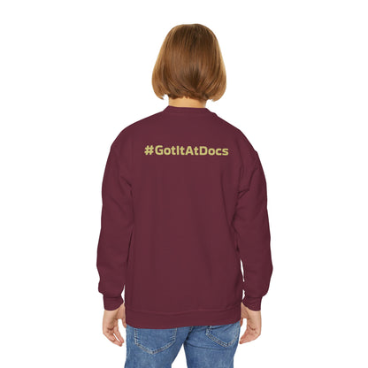Youth Doc's Open Box Logo Crewneck Sweatshirt — Classic Company Logo