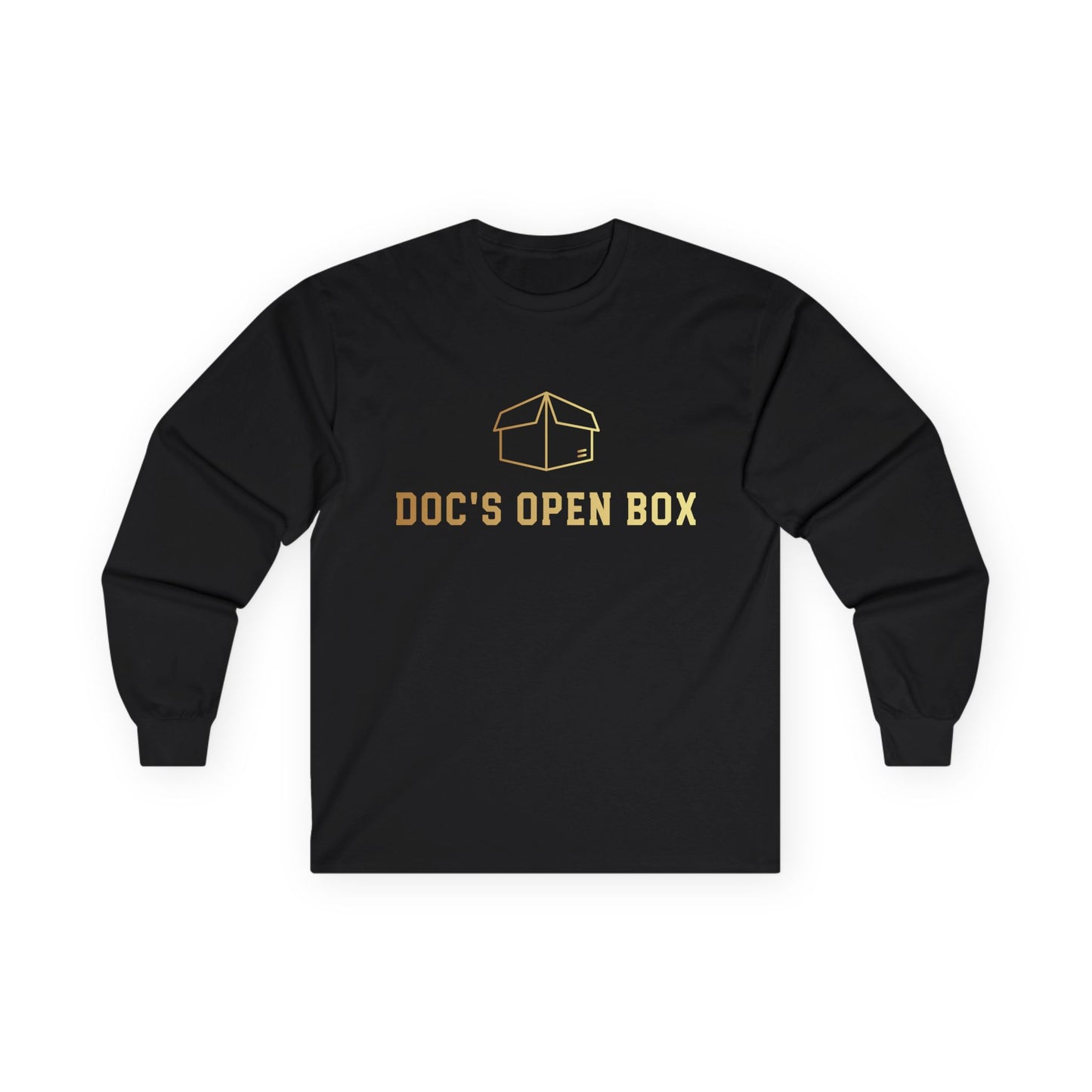 Doc's Open Box Long Sleeve Tee — #GotItAtDocs Casual Logo Shirt