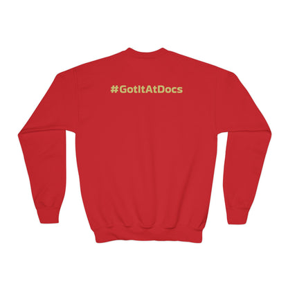 Youth Doc's Open Box Logo Crewneck Sweatshirt — Classic Company Logo