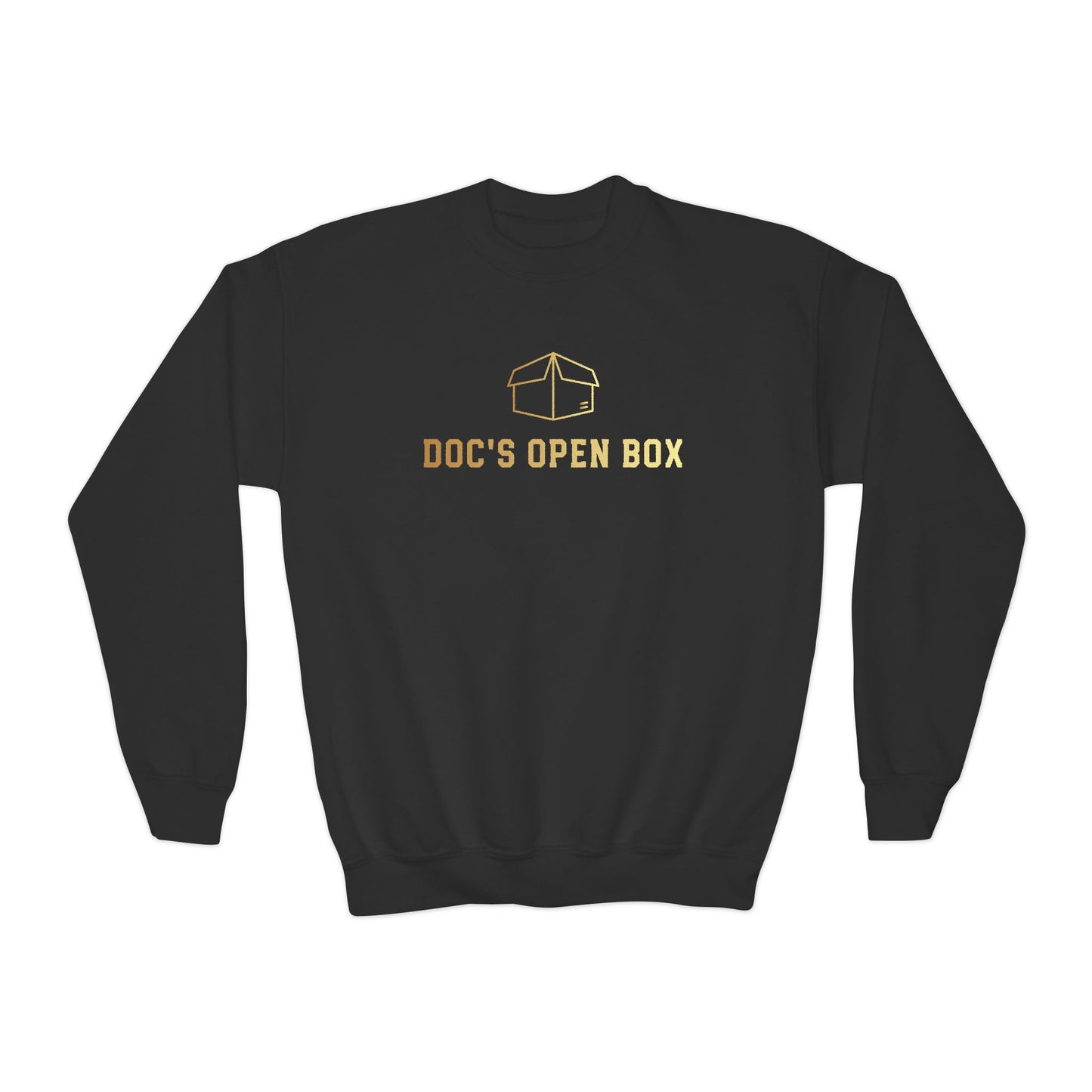 Youth Doc's Open Box Logo Crewneck Sweatshirt — Classic Company Logo