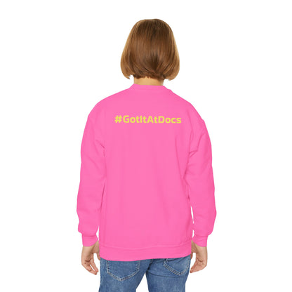 Youth Doc's Open Box Logo Crewneck Sweatshirt — Classic Company Logo