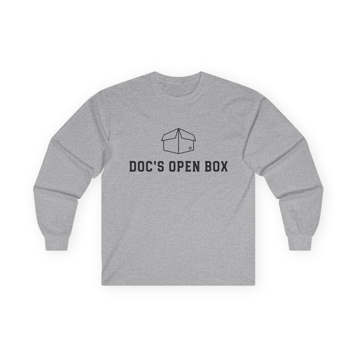 Doc's Open Box Long Sleeve Tee — #GotItAtDocs Casual Logo Shirt