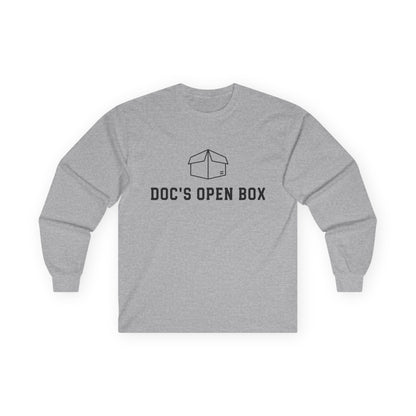 Doc's Open Box Long Sleeve Tee — #GotItAtDocs Casual Logo Shirt