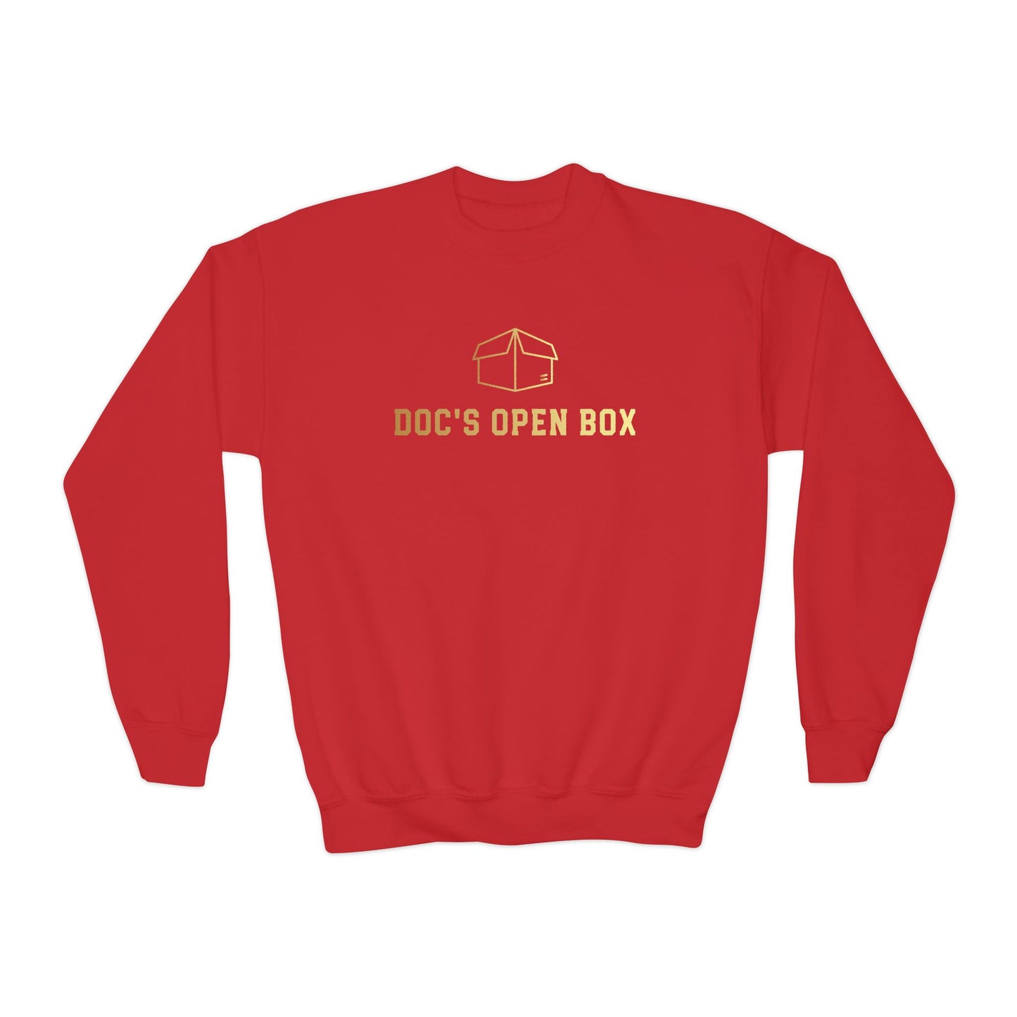 Youth Doc's Open Box Logo Crewneck Sweatshirt — Classic Company Logo