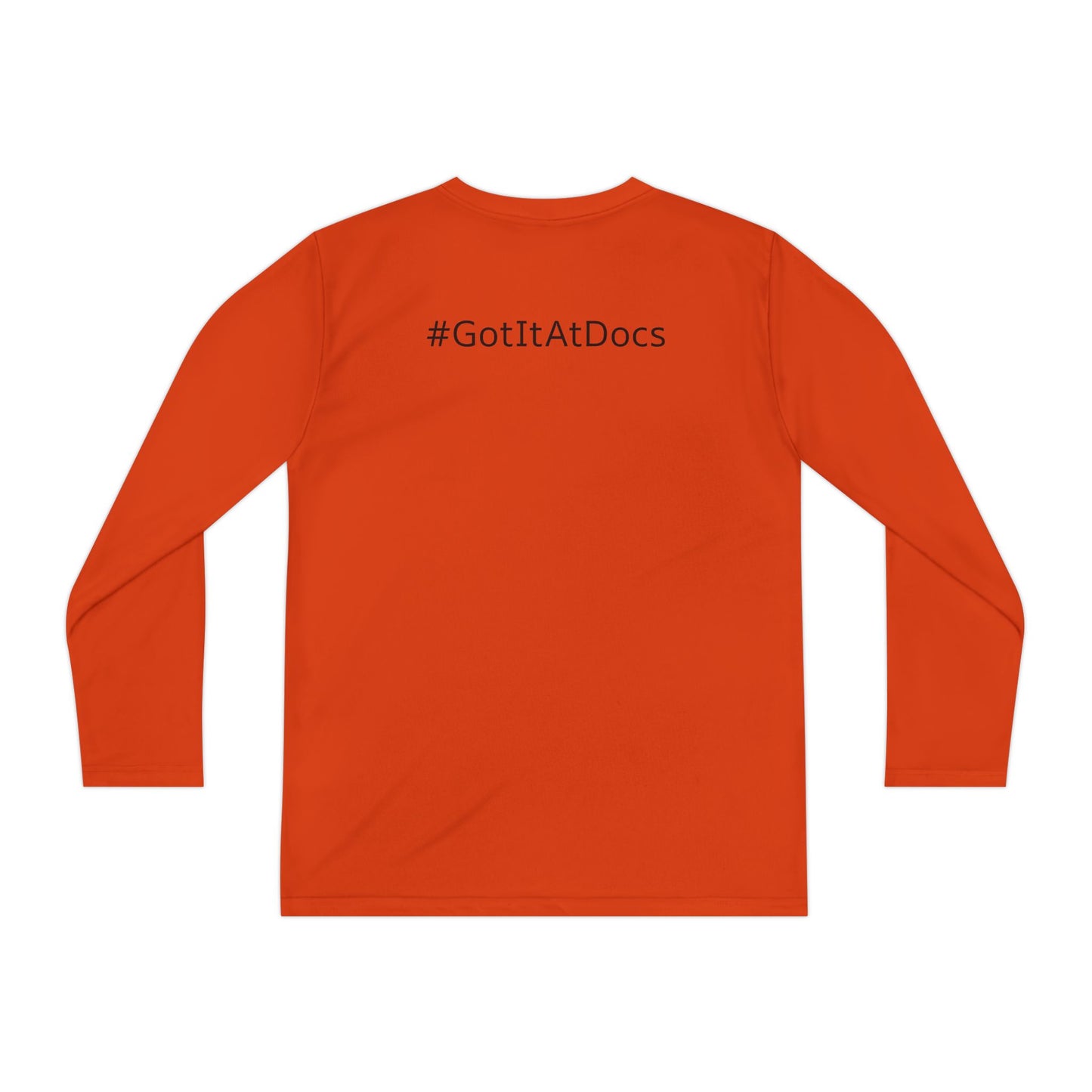 Youth Long Sleeve Tee — "Doc's Open Box" Logo with #GotItAtDocs Back