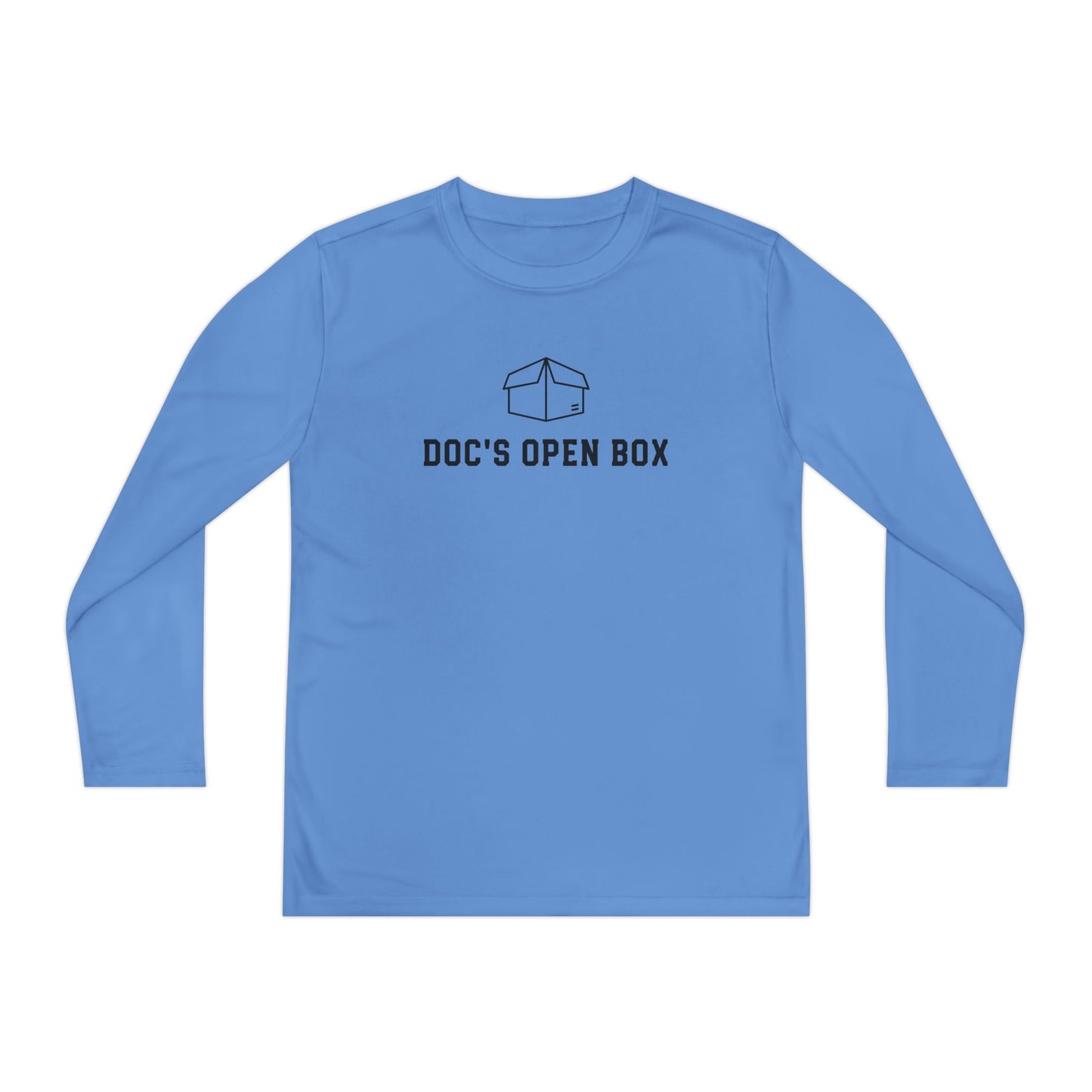 Youth Long Sleeve Tee — "Doc's Open Box" Logo with #GotItAtDocs Back