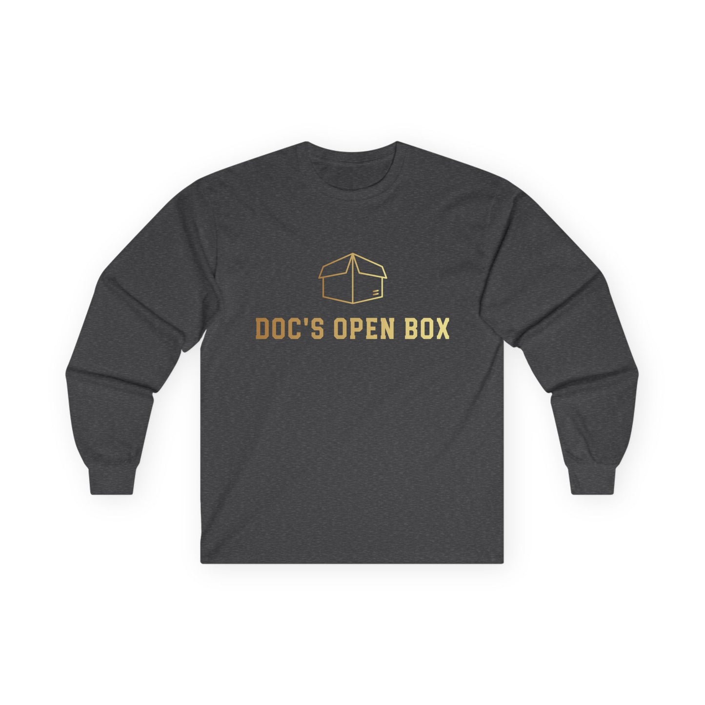 Doc's Open Box Long Sleeve Tee — #GotItAtDocs Casual Logo Shirt
