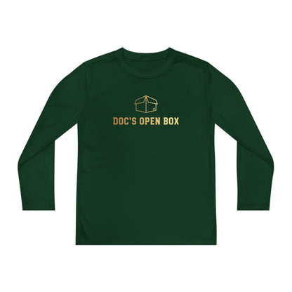 Youth Long Sleeve Tee — "Doc's Open Box" Logo with #GotItAtDocs Back