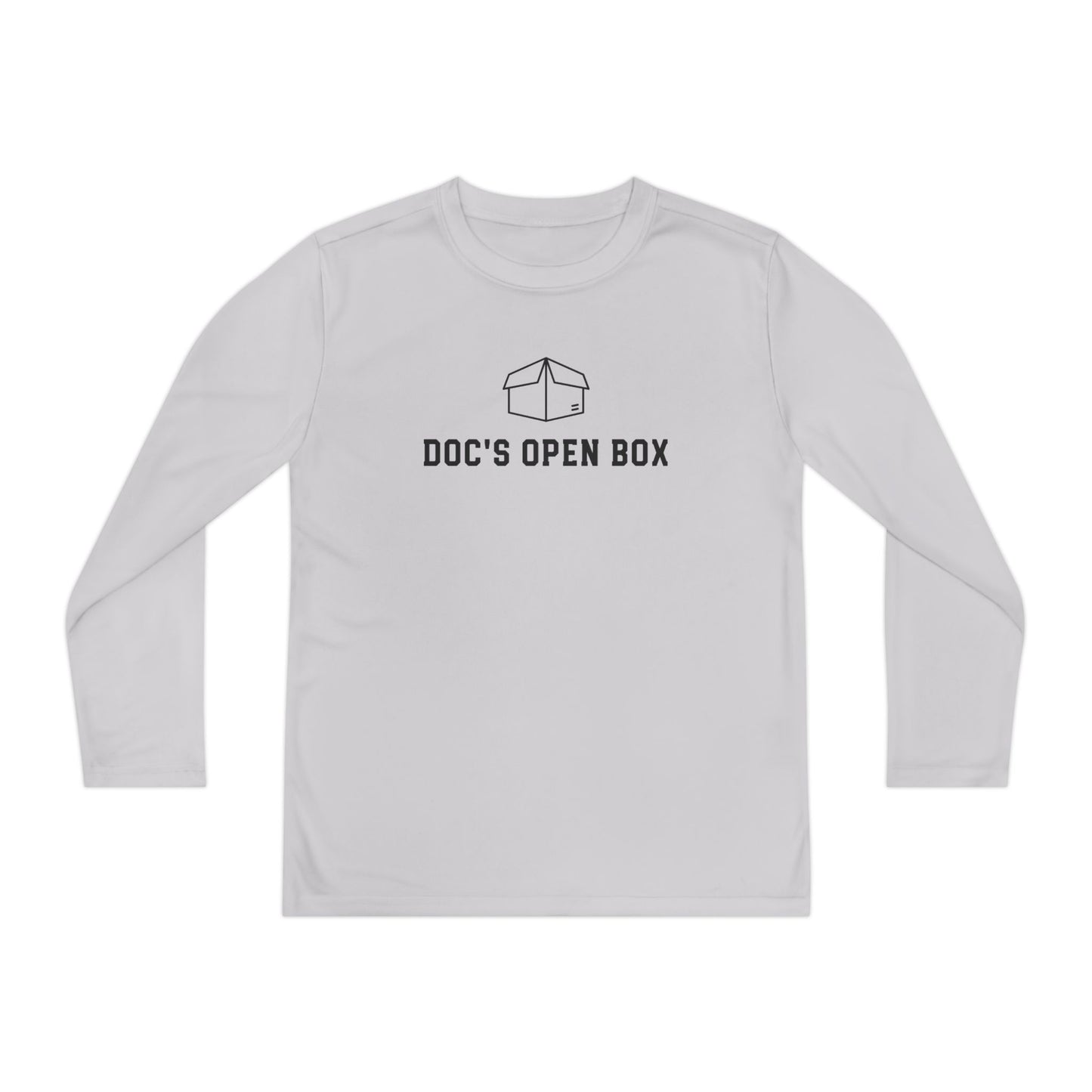 Youth Long Sleeve Tee — "Doc's Open Box" Logo with #GotItAtDocs Back