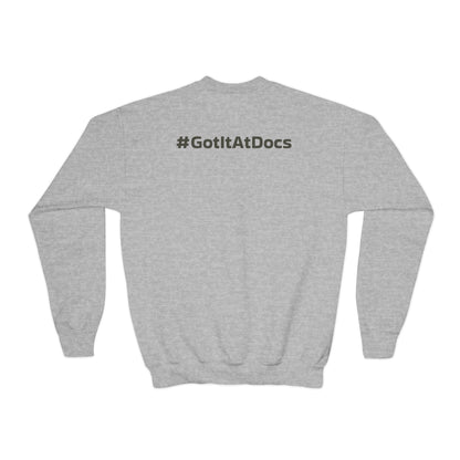 Youth Doc's Open Box Logo Crewneck Sweatshirt — Classic Company Logo
