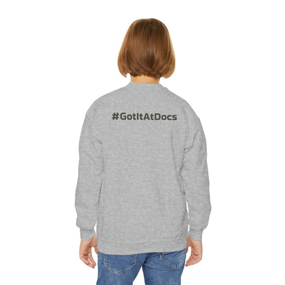 Youth Doc's Open Box Logo Crewneck Sweatshirt — Classic Company Logo