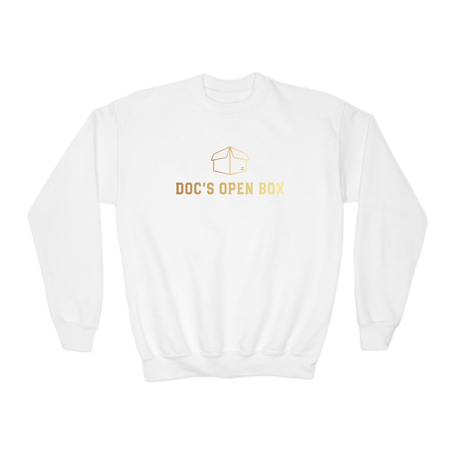 Youth Doc's Open Box Logo Crewneck Sweatshirt — Classic Company Logo