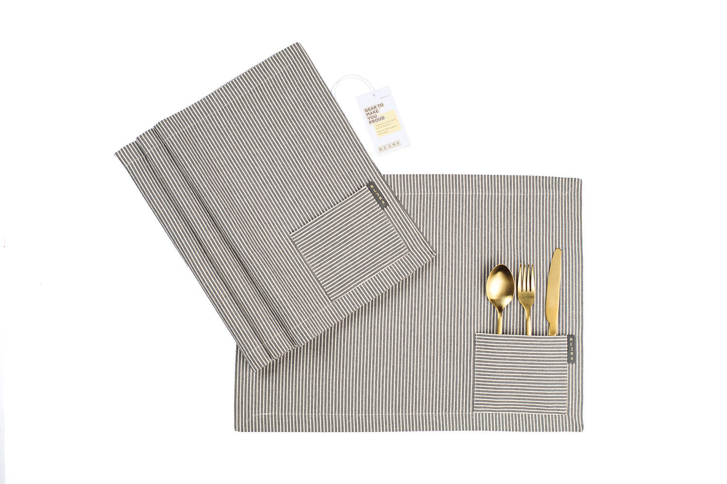 Cotton Cloth Placemats, Set of 4-12