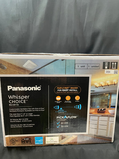 Panasonic Whisper Choice Vent Fan