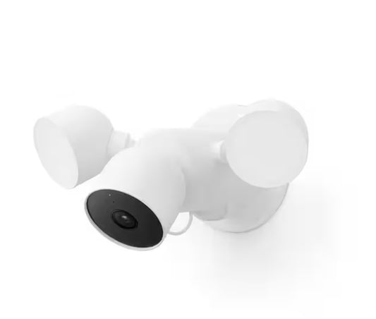 Nest Cam with Floodlight - Wired Outdoor Smart Home Security Camera