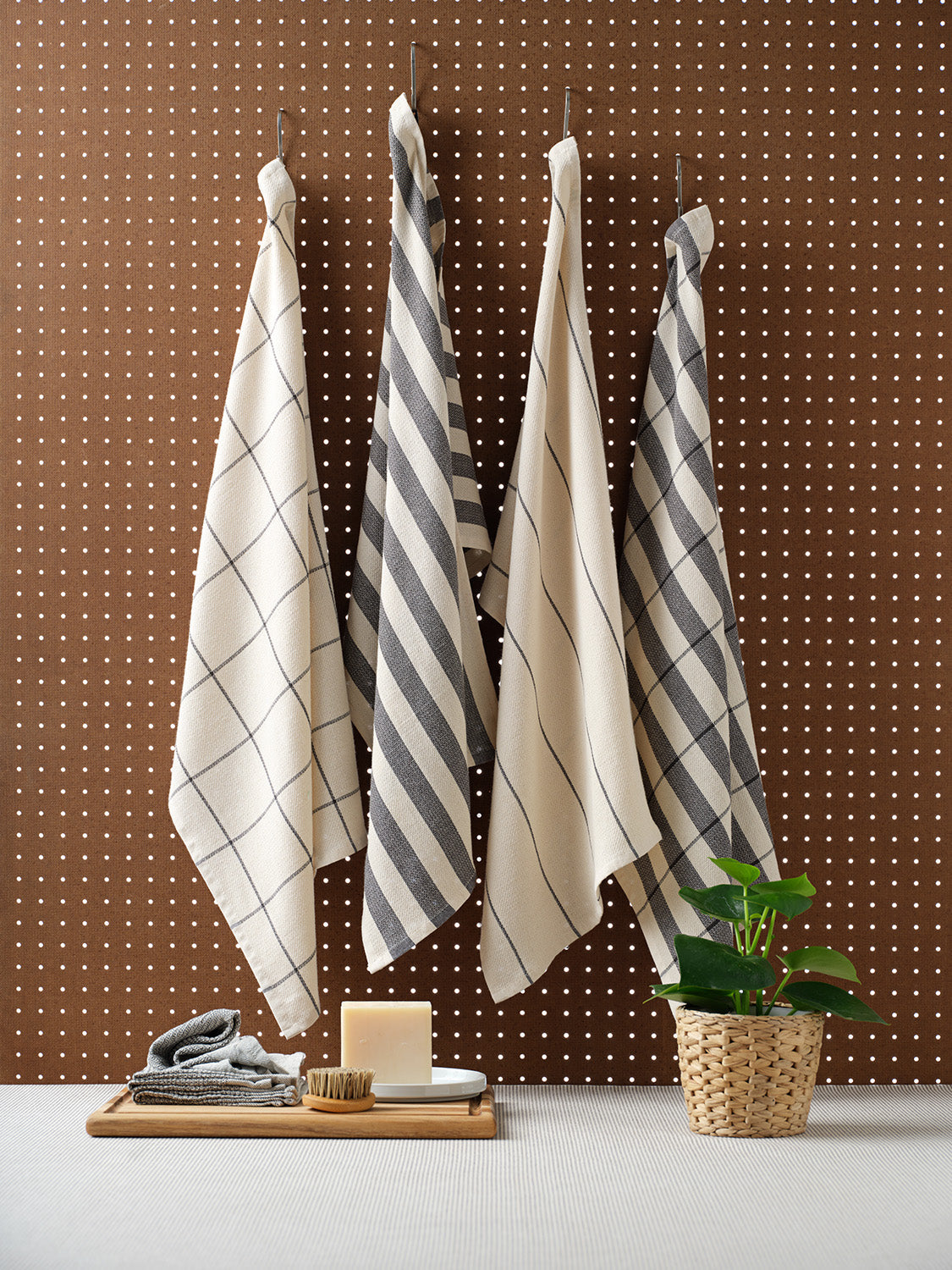 Cotton Kitchen Towels, Set of 4-5